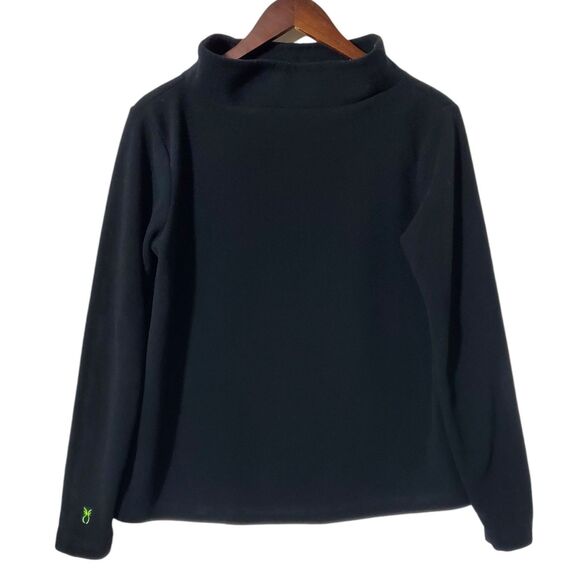 Dudley Stephens Fleece Funnel Neck Pullover M Black Classic Comfort Tuckernuck - Picture 1 of 9